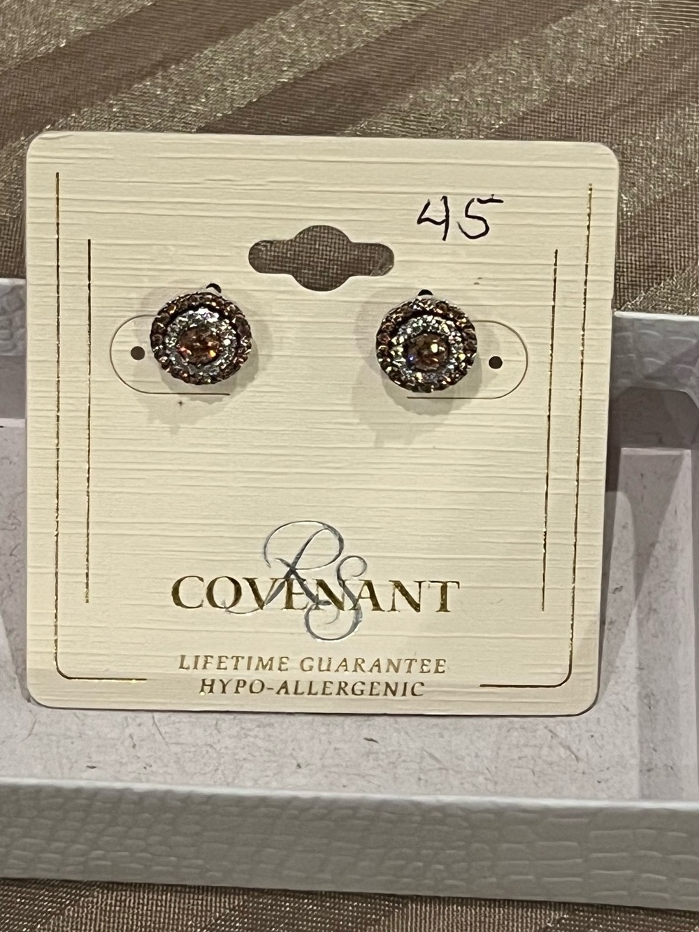 Rose Gold Crystal Halo Stud Earrings